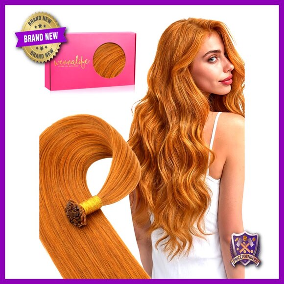 Mini Flat Tip Hair Extensions 50g 16 Inch Human Hair Keratin Bond